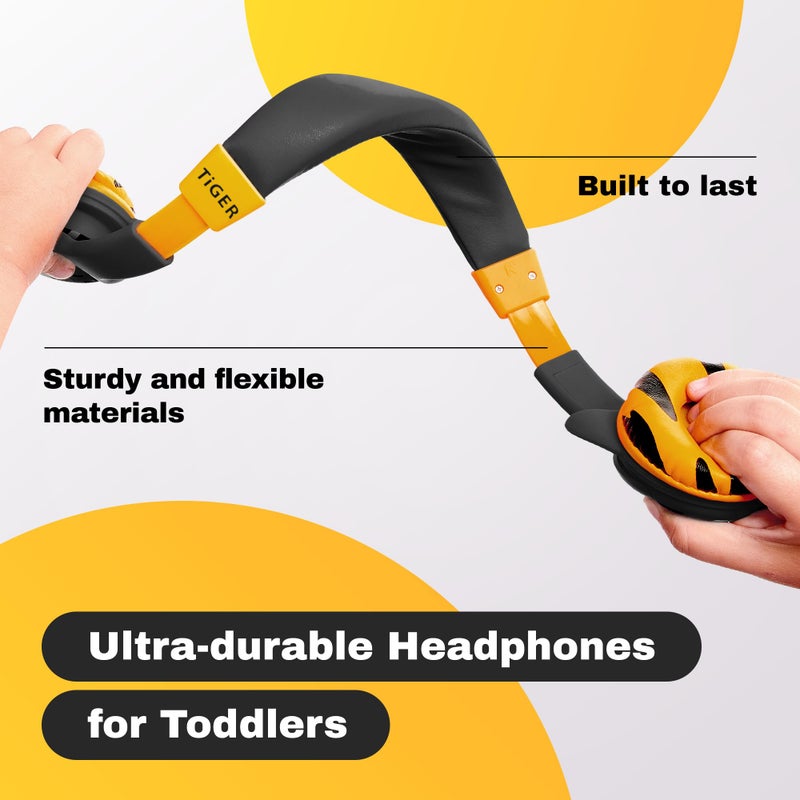 Kidrox Wired Toddler Headphones for 1-7 Years Old — 85dB Volume Limited Baby Headphones for Plane and Car Travel — Children Headset for Airplane, iPad and Tablet, Kids Headphone with Cord for Children - Image 2