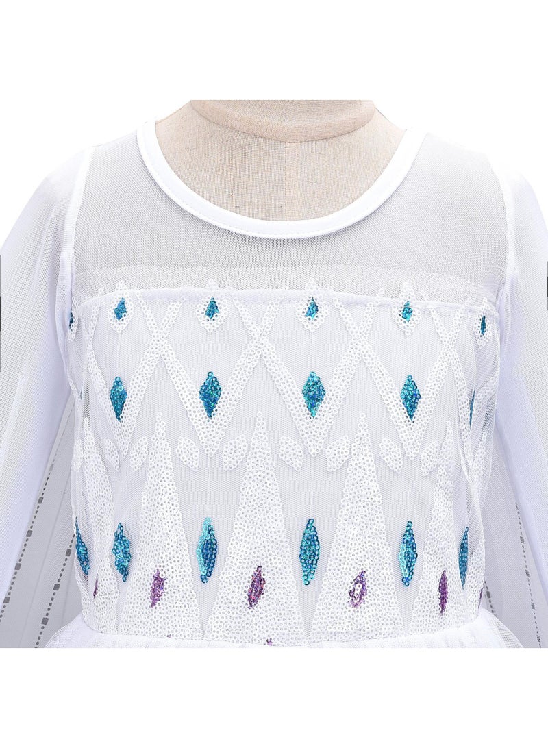 عام الجنية الأميرة إلسا المجمدة التنفس موضوع الطرف ديلوكس طبعة يتوهم اللباس لعب دور الملابس والاكسسوارات هدية عيد ميلاد فتاة - Image 4