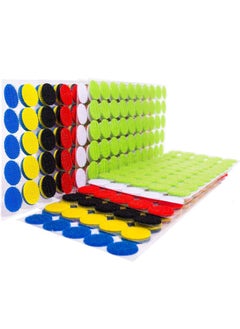 Excefore Colorful Hook and Loop Self Adhesive Fastener Dots Coins Sticky Back Heavy Duty Circles Best for Home Office Classroom Crafts Double Sided Sticker Round Dot 6 Colors 600pairs 1cm Diameter  - Image 4