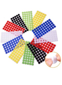 Excefore Colorful Hook and Loop Self Adhesive Fastener Dots Coins Sticky Back Heavy Duty Circles Best for Home Office Classroom Crafts Double Sided Sticker Round Dot 6 Colors 600pairs 1cm Diameter  - Image 1