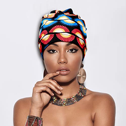 Sintege 6 Pcs Satin Lined Bonnet Sleep Chemo Hat Stretch Cancer Cap for Women Men Cancer Patient African Silk Soft BeanieBright Patterns - Image 3