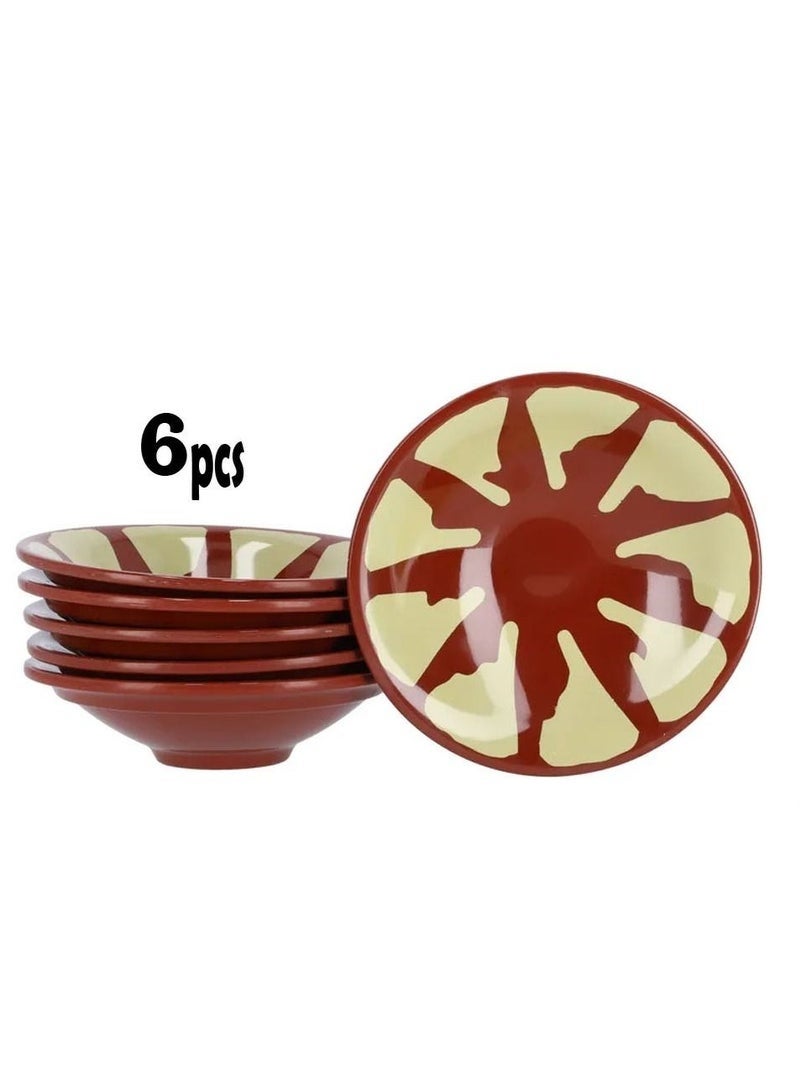 Plates for foul and hummus, 6 pieces. - Image 4
