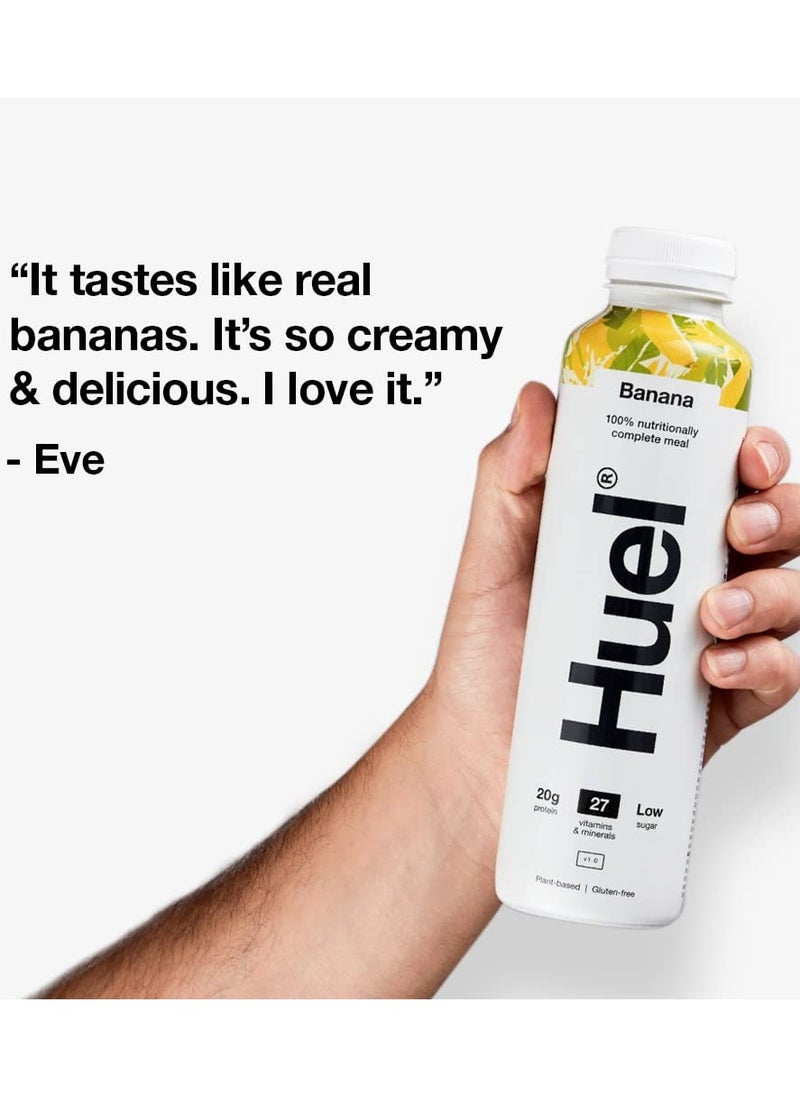 HUELE - Huel Complete Meal Protein Milkshake Banana Flavor 500ml Pack of 8 - Image 1