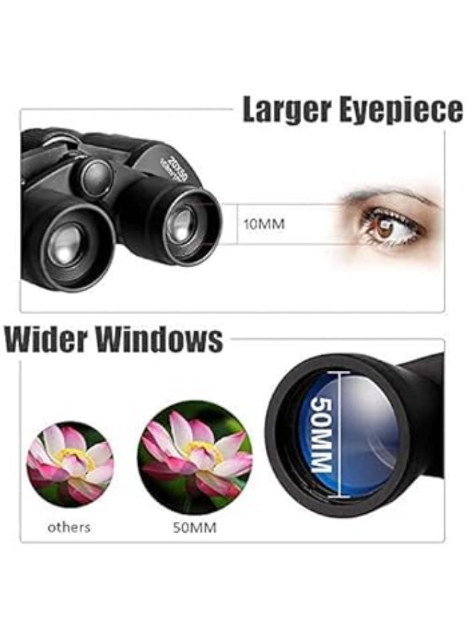 CITYWAY 10x50 High-Power Binoculars, Black, Multi-coated Lens, 50mm Objective Lens, Wide Field of View MAID IN JAPAN  - Image 2