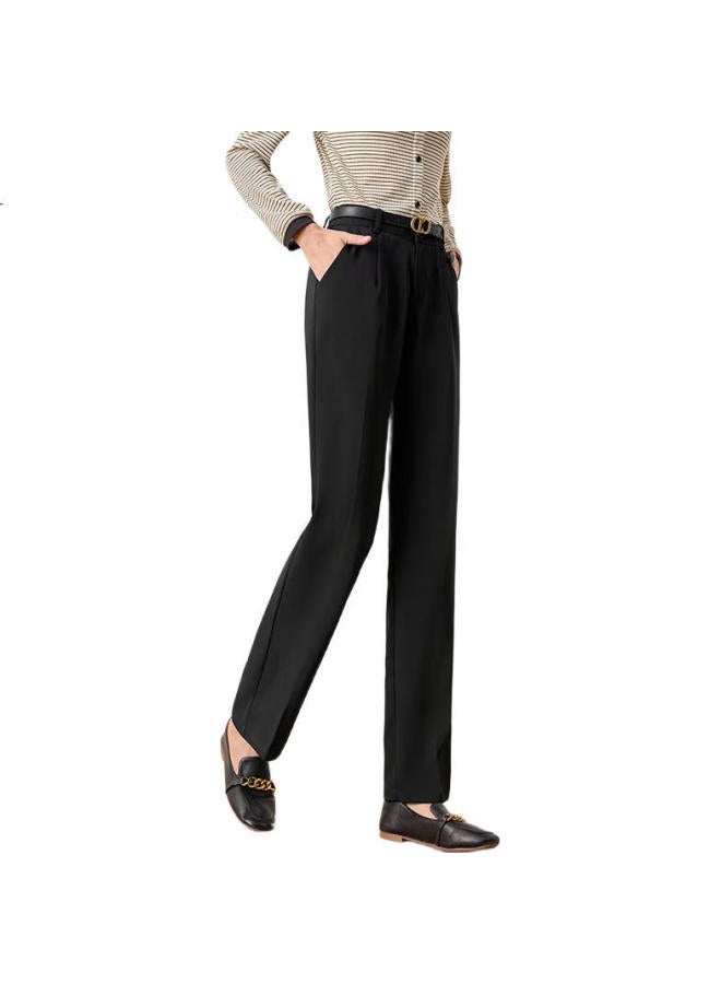 First Application Chushen Women'S Straight Wide Leg High-Waisted Professional Trousers Casual Loose Fit Floor-Length Pants S136K6731 - Image 1