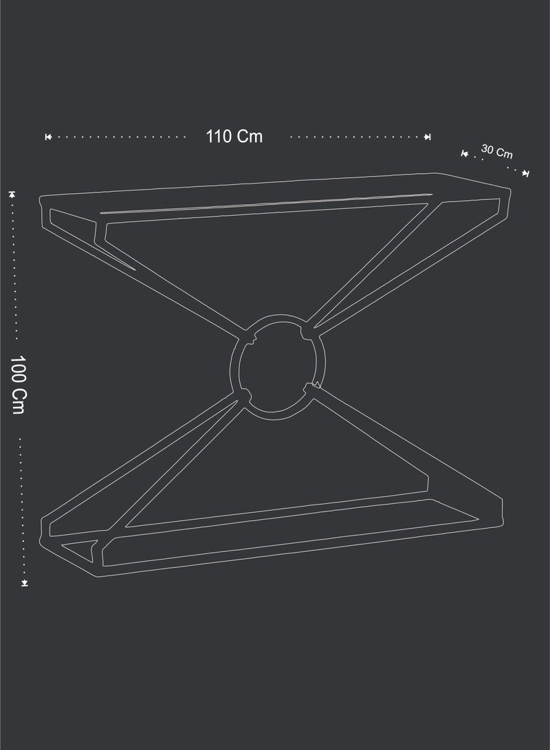 فن بيتك مدخل كلاسيكي مميز بلون ذهبي مع سطح بورسلان أبيض – تصميم فريد بأبعاد 110 سم طول × 100 سم ارتفاع × 30 سم عرض – مثالي للمنازل والمكاتب . - Image 4