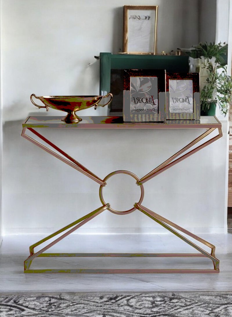 فن بيتك مدخل كلاسيكي مميز بلون ذهبي مع سطح بورسلان أبيض – تصميم فريد بأبعاد 110 سم طول × 100 سم ارتفاع × 30 سم عرض – مثالي للمنازل والمكاتب . - Image 1