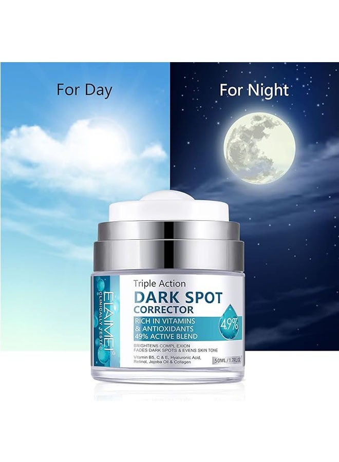 Elaimei Dark Spot Corrector 50ml, Dark Spot Remover for Face and Body, Dark Spot Corrector Cream, Brighten and Moisturizes, Fades Melasma, Freckle, Sun Spots, Evens Skin Tone, Age Spot Remover for Women Men - Image 2