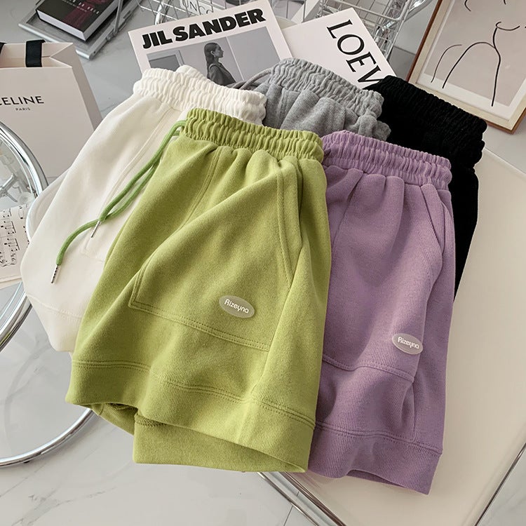 2023 Summer High Waist A-line Casual Shorts for Women Apple Green - Image 4