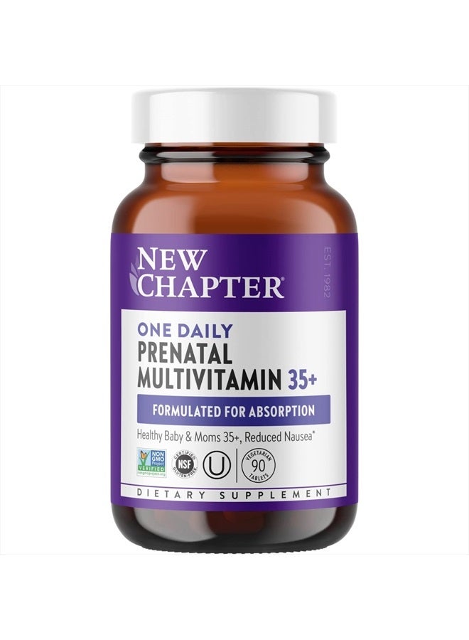 New Chapter Prenatal Vitamins, One Daily Prenatal Multivitamin Enhanced for Age 35+ with Methylfolate + Choline for Healthy Mom & Baby, Gluten Free & Non-GMO- 90 ct - Image 1