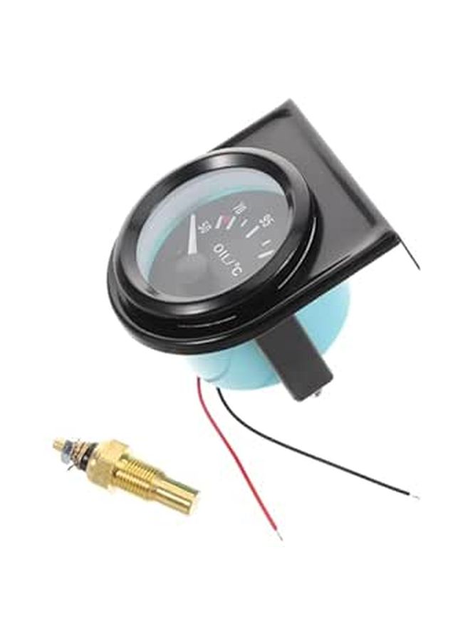 Black Pointer Oil Temperature Gauge 50 150c 12v Car Instrument Panel Hydraulic Temp Gauge For Automotive Engine Monitor - Image 1
