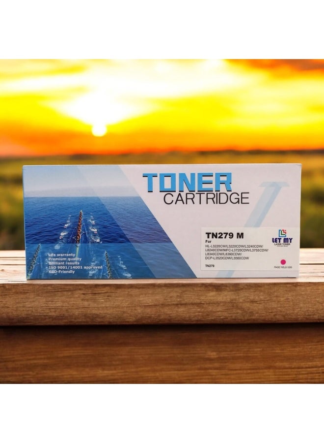 دعني خرطوشة حبر متوافقة TN279 أرجواني (قطعة واحدة) لطابعات Brother HL-L3280CDW، DCP-L3520CDW، DCP-L3560CDW، MFC-L3720CDW، MFC-L3760CDW - Image 1