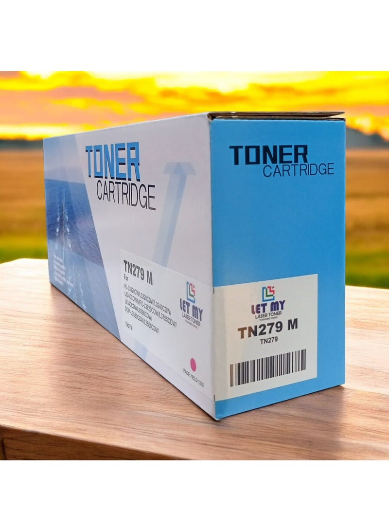 دعني خرطوشة حبر متوافقة TN279 أرجواني (قطعة واحدة) لطابعات Brother HL-L3280CDW، DCP-L3520CDW، DCP-L3560CDW، MFC-L3720CDW، MFC-L3760CDW - Image 2