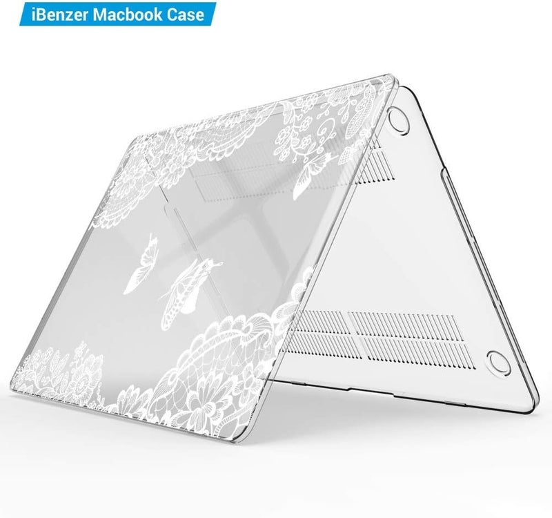I Benzer Compatible with 2025 2024 M2 MacBook Pro 13 Inch Case 2025-2016 M1 A2338 A2289 A2251 A2159 A1989 A1706 A1708, Hard Shell Case & Keyboard Cover for Mac Pro 13, Lace, T13LACE+1A - Image 5