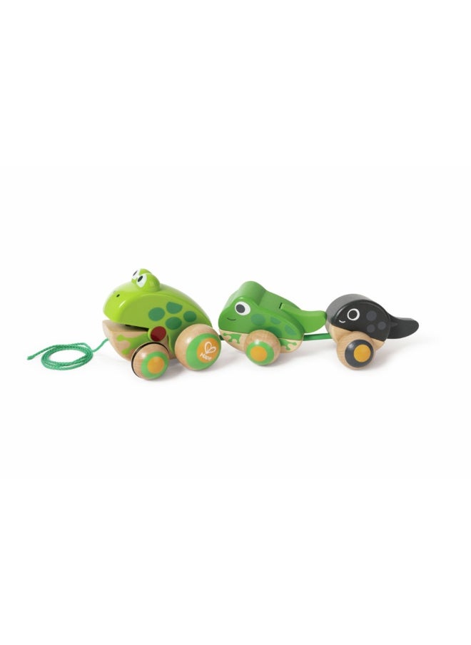 Hape Hape Frog Family Pull-Along Toy (35.5 x 11.3 x 9.5 cm)  - Image 2