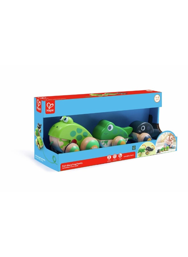 Hape Hape Frog Family Pull-Along Toy (35.5 x 11.3 x 9.5 cm)  - Image 1