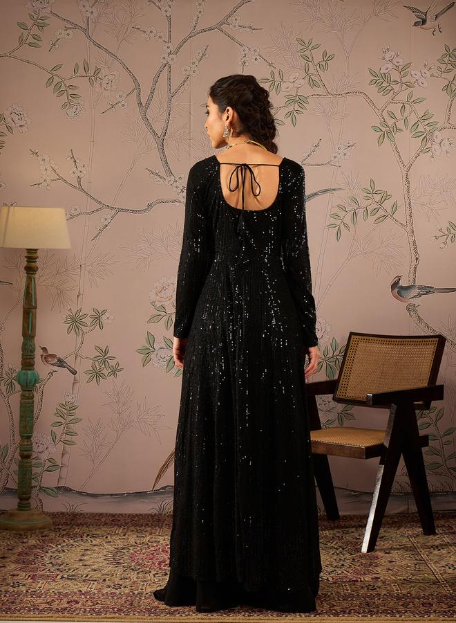 Sassafras Sequins Sweetheart Neck Anarkali Kurta - Image 5