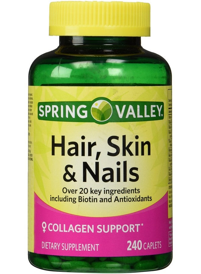 SPRING VALLEY Hair Skin & Nails Biotincollagengelatin 240 Caplets - Image 2