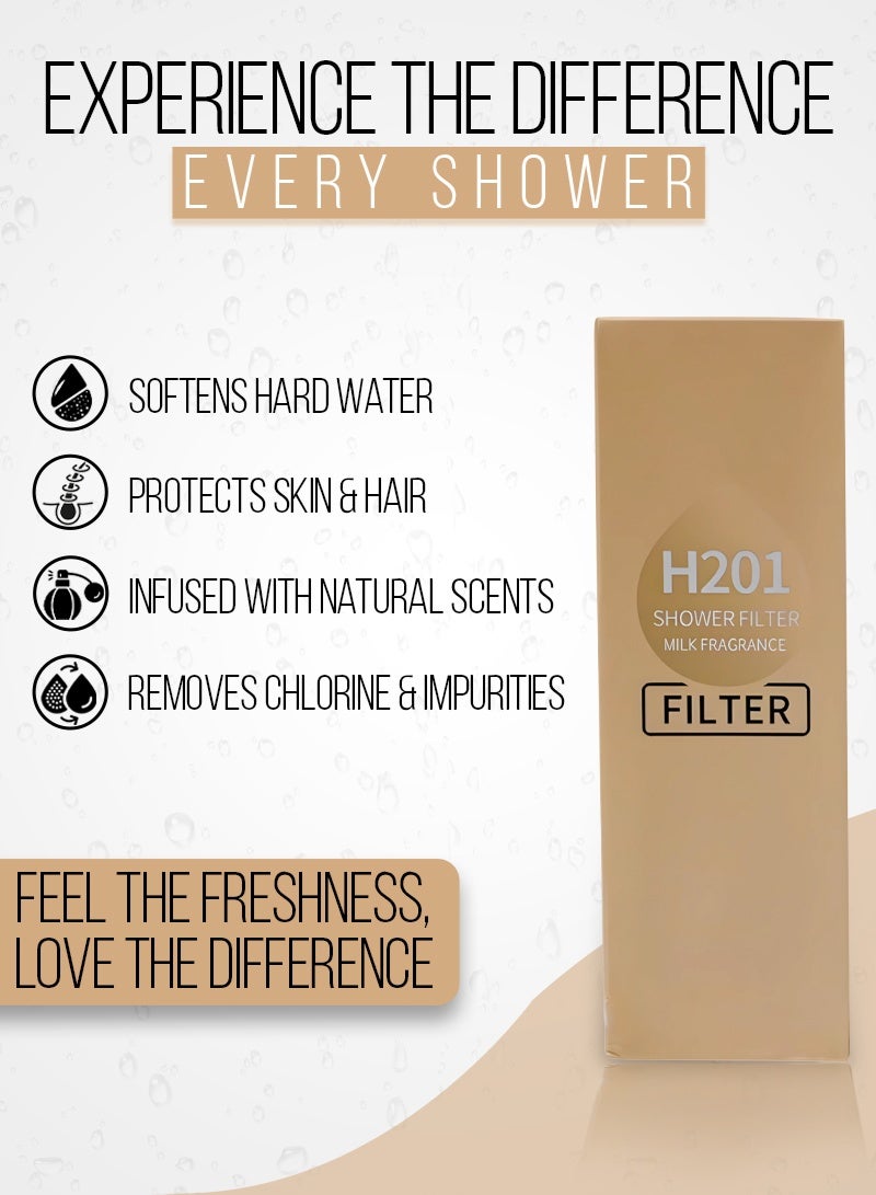 ABJ 2-Pack Vitamin C Shower Filters – Shower Head Water Purifier Cartridge with Aromatherapy Beads, Chlorine & Fluoride Removal, Hard Water Softener (Lavender + Milk) - Image 3