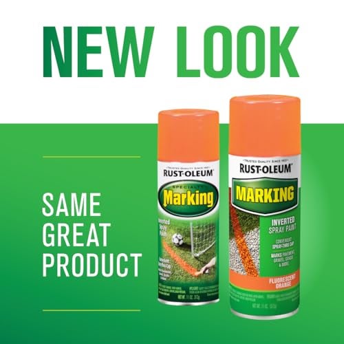 Rust-Oleum 1987830 Specialty Marking Spray Paint, 11 oz, Fluorescent Orange - Image 2