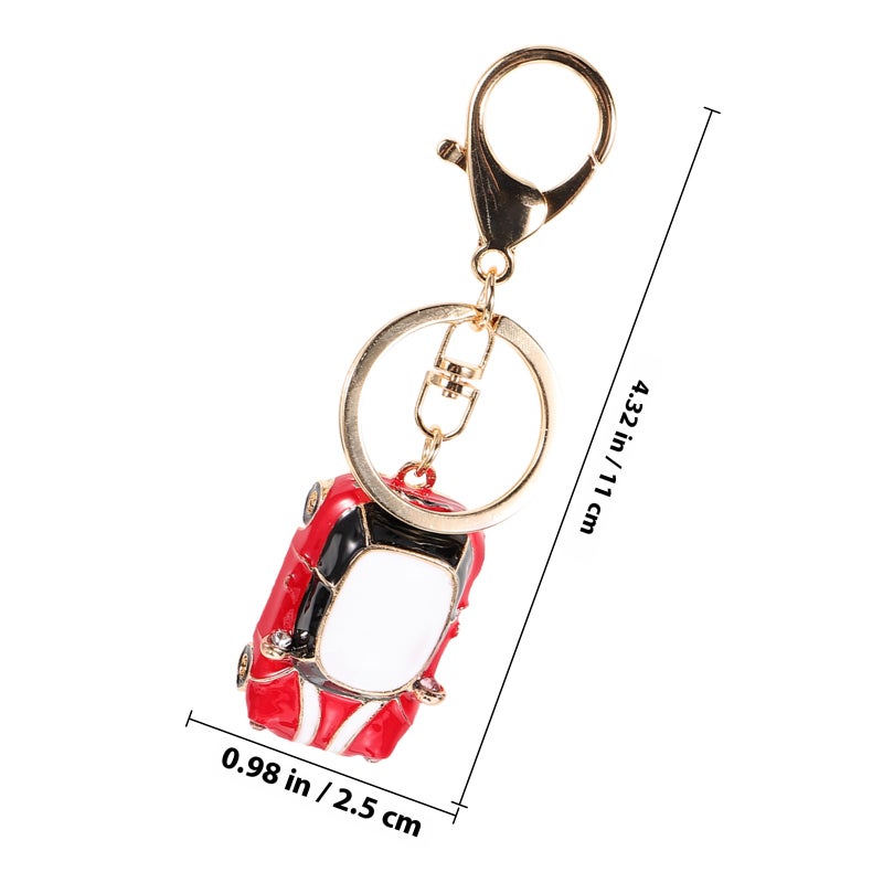Crystal Rhinestone Metal Car Model Keychains Keyrings Women Handbag Charms Pendant - Image 2