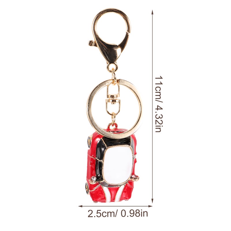 Crystal Rhinestone Metal Car Model Keychains Keyrings Women Handbag Charms Pendant - Image 3