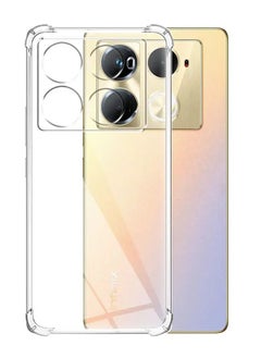 Generic Case Compatible with Infinix Note 40 Pro, Cover Silicone Transparent TPU Gorilla Anti-shock Protector Camera Shockproof Corners - Clear  - Image 3