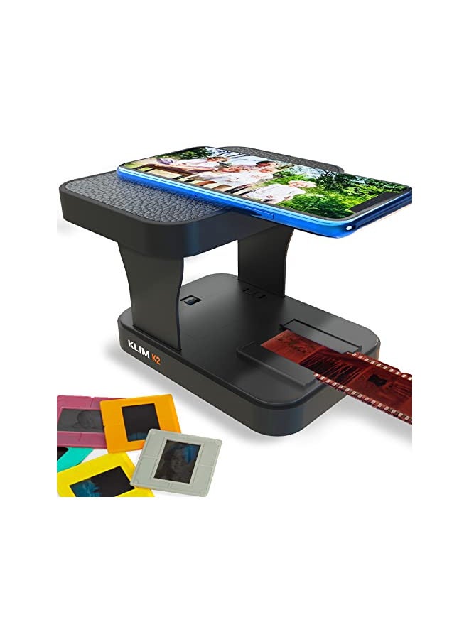 KLIM K2 Mobile Film Scanner 35mm + New 2024 + Positive & Negative Scanner + Slide Scanner + Photo Scanner + 35mm Color Film Developing Kit Essential + Your own 35mm Film Developing Service at Home - Image 1