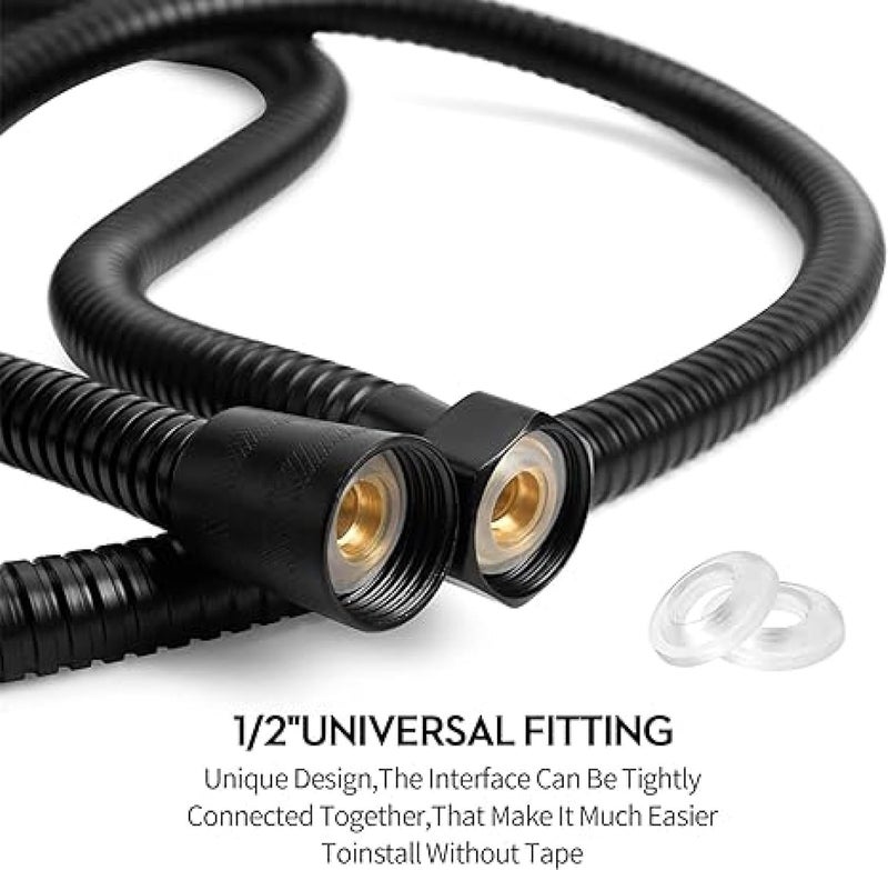 Shower Hose Shower Hose Replacement, Stainless Steel Chrome Plated Silver Multiple Sizes(2M) - Image 3