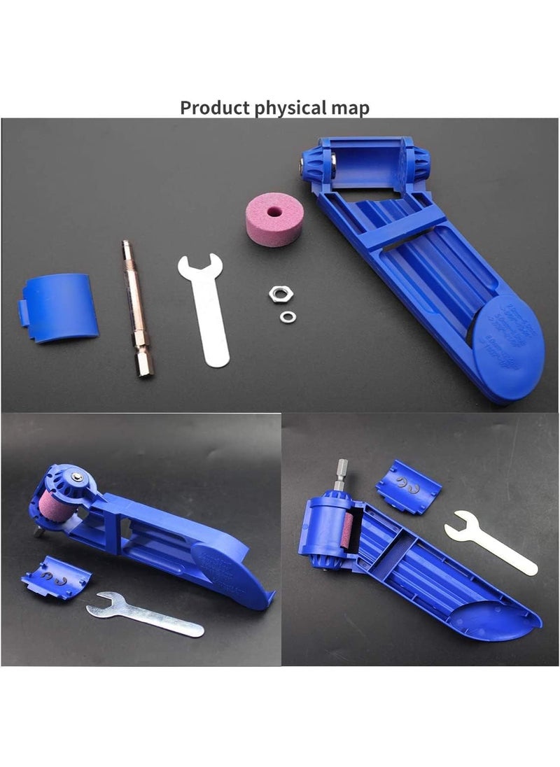 GTC - GTC Portable Diamond Drill Bit Sharpener Powered Tool Parts Sharpening Tool Corundum Grinding Wheel for Iron-Based Drill Bits (DRIL001, Blue) - Image 1