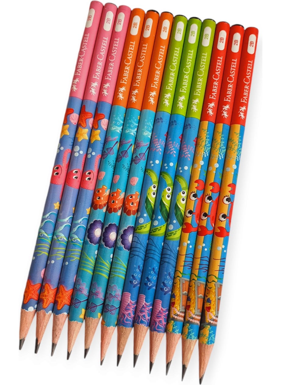 FABER-CASTELL - Sea Adventure 2b Pencil 12 Pieces - Image 1