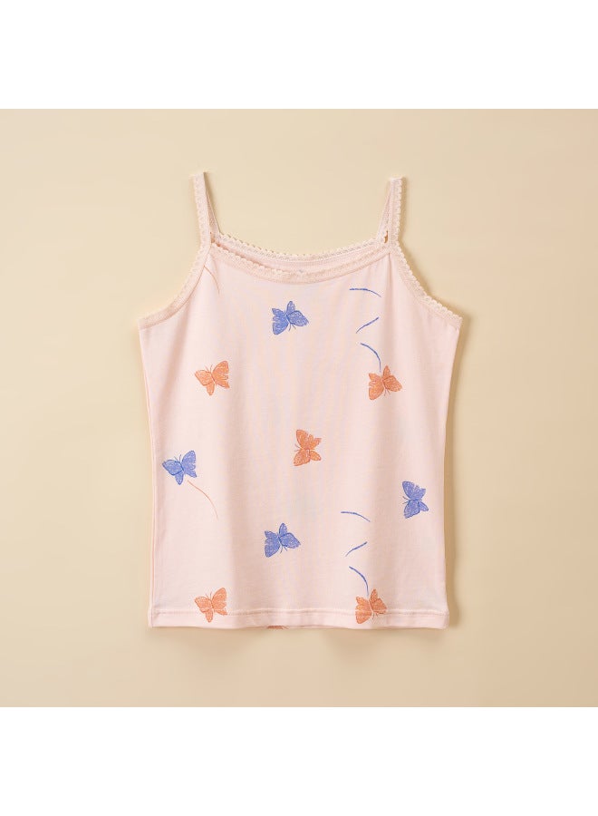 2026 Summer New Style A-class Girls' Cotton Camisole, Thin And Soft With Lace, Korean Style Baby Outerwear Vest