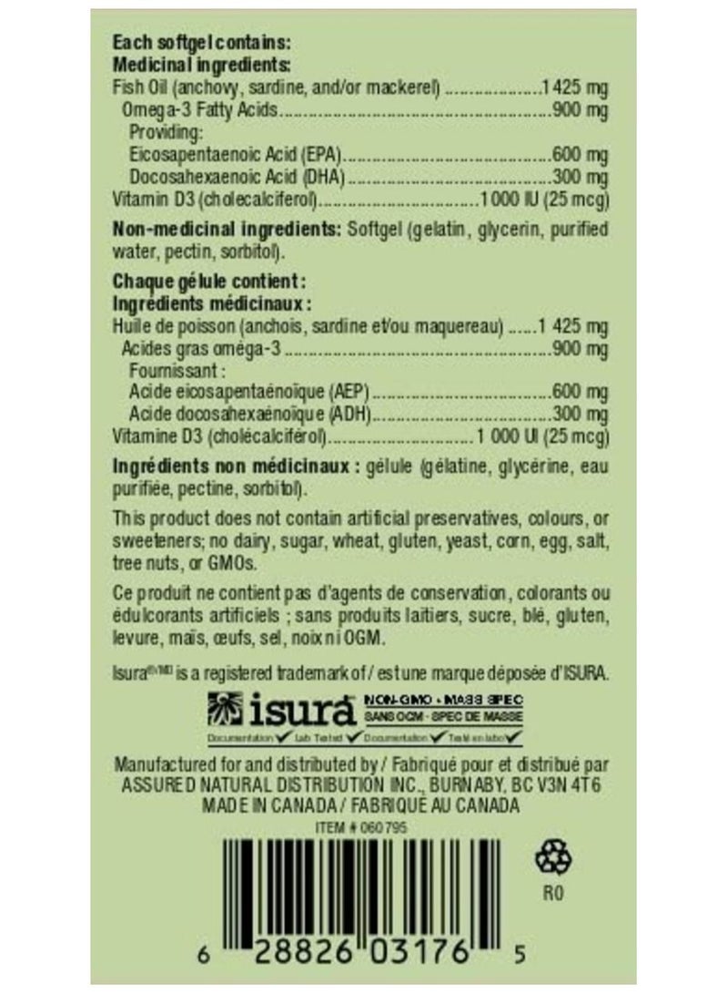 ULTIMATE OMEGA-3 WITH VITAMIN D3 900MG 65 SOFTGELS - Image 2