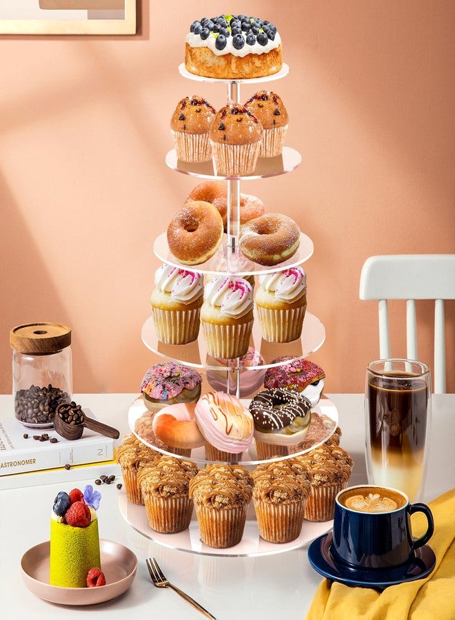 LoveDisplay Cupcake Stand, 6 Tier Clear Acrylic Cupcake Stand Holder, Large Cupcake Stands for Dessert Table, Round Cupcake Tower Display for Party, Wedding, Graduation, Baby Shower - Image 2
