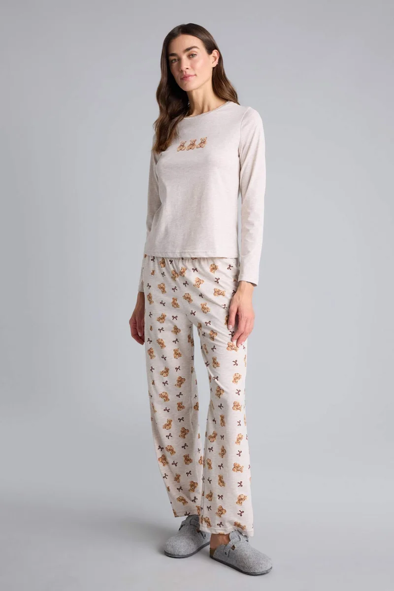 ديفاكتو 2 piece Regular Fit Printed Pyjamas Set