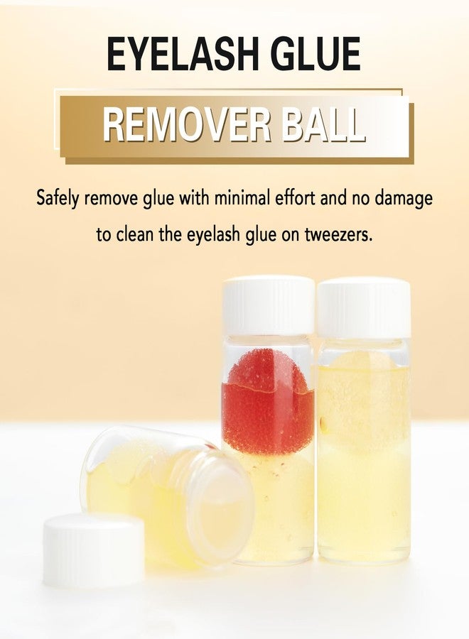 GOLLEE منظف ملاقط جولي - منظف ملاقط مع كرة إسفنجية لإزالة لاصق الرموش - أحمر، تصميم عصري - Image 4