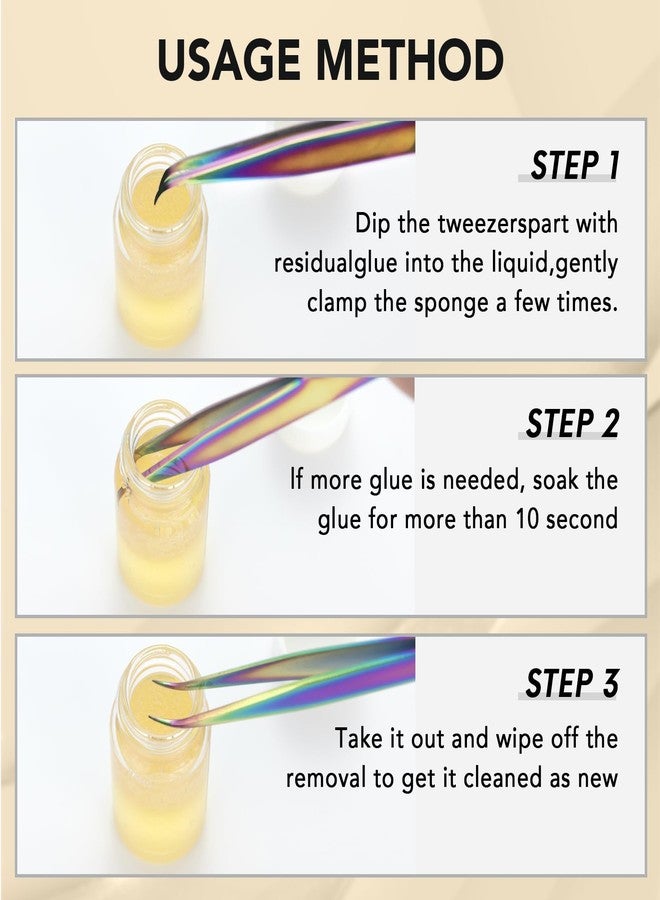 GOLLEE منظف ملاقط جولي - منظف ملاقط مع كرة إسفنجية لإزالة لاصق الرموش - أحمر، تصميم عصري - Image 5