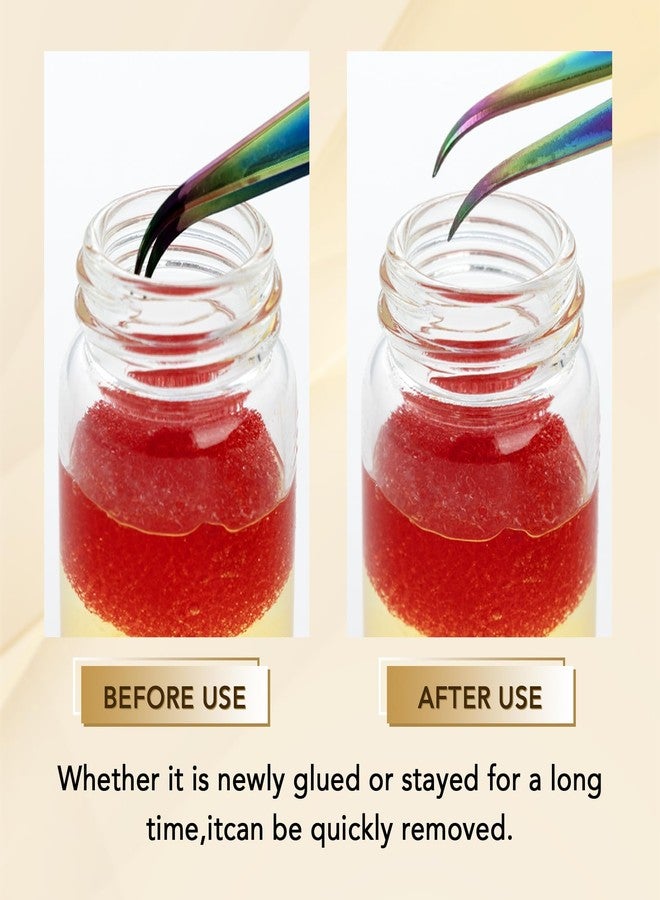 GOLLEE منظف ملاقط جولي - منظف ملاقط مع كرة إسفنجية لإزالة لاصق الرموش - أحمر، تصميم عصري - Image 3