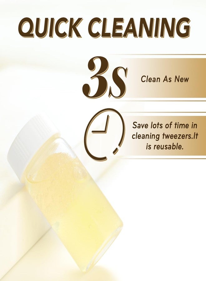 GOLLEE منظف ملاقط جولي - منظف ملاقط مع كرة إسفنجية لإزالة لاصق الرموش - أحمر، تصميم عصري - Image 2