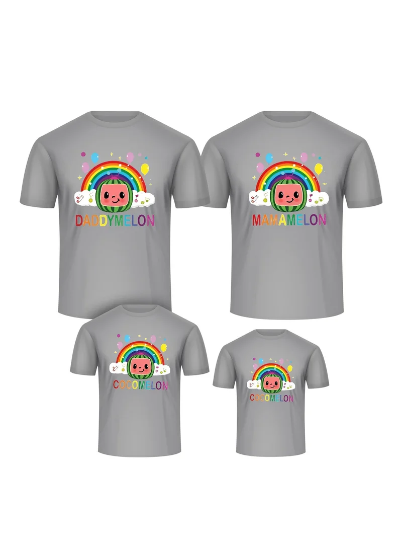 Matching Family Outfits Matching Family Outfits Cocomelon Birthday Family T-Shirts – Matching Outfits for Kids & Parents – Soft 100% Cotton Regular Fit Tee – Perfect for Themed Birthday Parties, Boys & Girls – Comfortable & Skin-Friendly