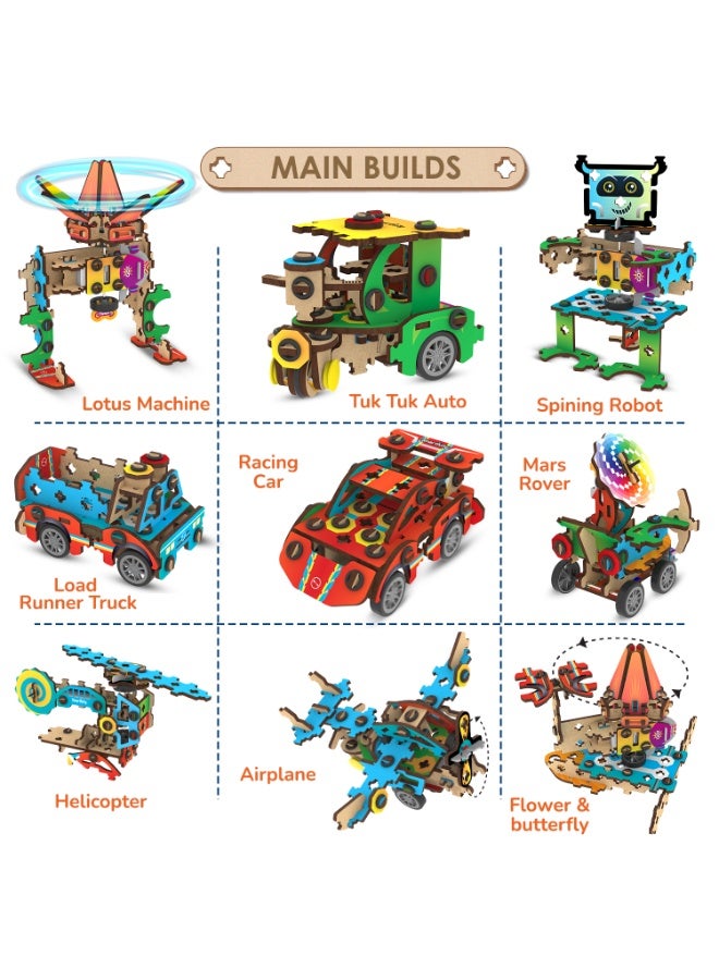 Smartivity 20in1 Spin-n-Go Kit for Kids Age 6-7-8-9-10-11-12 Years Old I Robot, Car, Airplane & More I Christmas, Birthday Gifts for Boys & Girls | DIY Science Toy for Kids 6-12 - Image 4