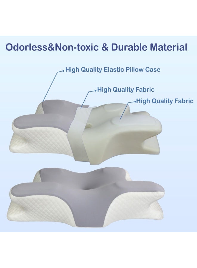 Neck Pillow  Adjustable Cervical Pillow Cozy cervical neck pillow  Memory Foam Pillow with Contour Design for Pain Relief in Neck and Shoulders  - Image 5