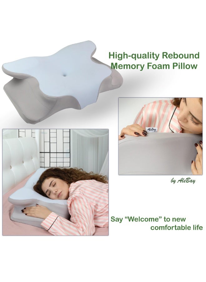 Neck Pillow  Adjustable Cervical Pillow Cozy cervical neck pillow  Memory Foam Pillow with Contour Design for Pain Relief in Neck and Shoulders  - Image 4