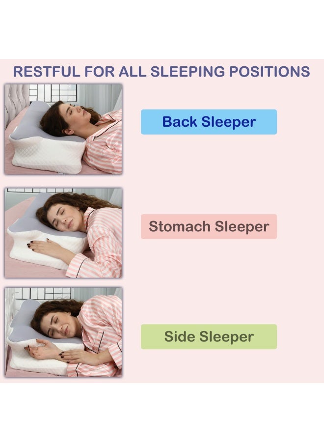 Neck Pillow  Adjustable Cervical Pillow Cozy cervical neck pillow  Memory Foam Pillow with Contour Design for Pain Relief in Neck and Shoulders  - Image 2