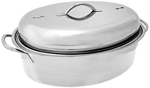Fox Run Fox Run Oval Roaster Set Stainless Steel 10Quart 