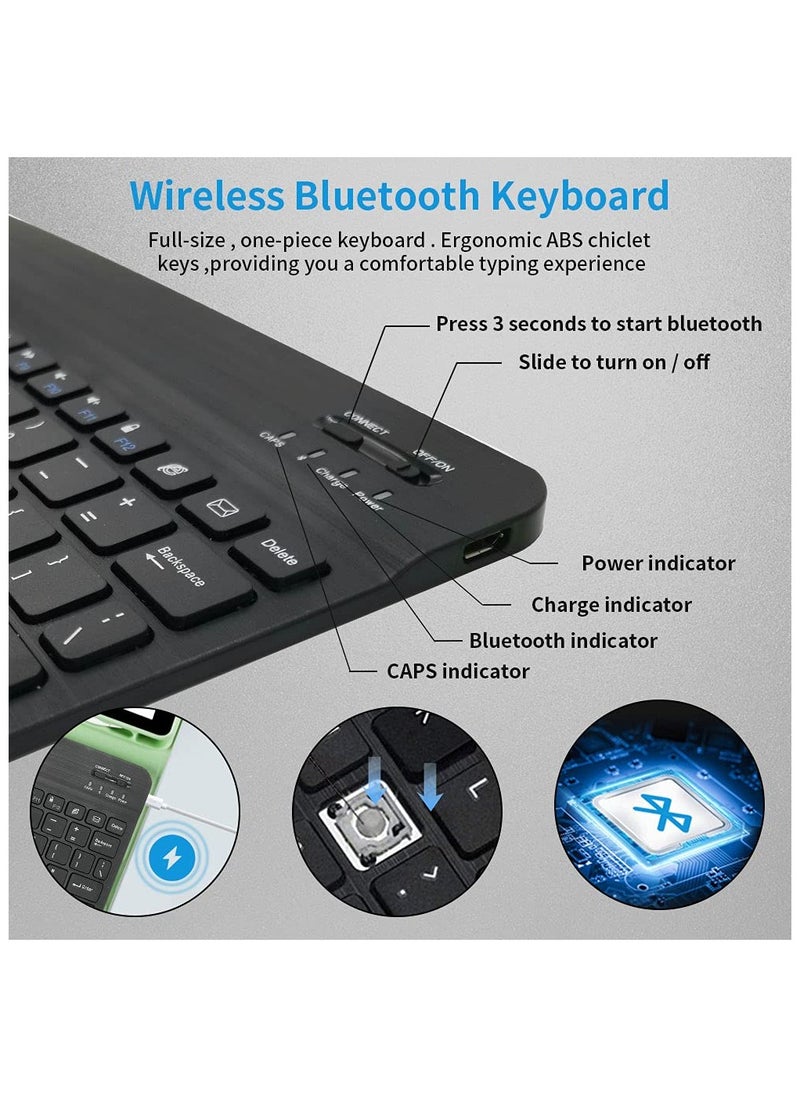 INFOSUN iPad Keyboard Case with English Bluetooth Keyboard  for iPad Air 6th 11 Inch M2 (2024) iPad Air 5th 10.9 Inch (2022)/Air 4th 10.9 Inch (2020) iPad Pro 11 inch (2022/2021/2020/2018),With keyboard stickers -Black  - Image 3