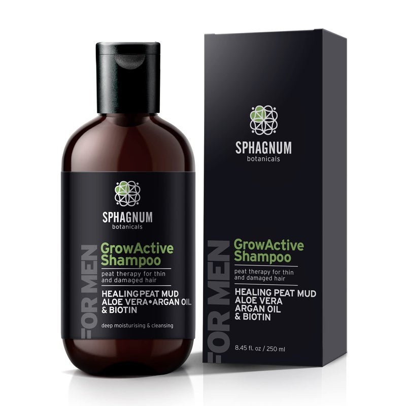 Sphagnum Botanicals Hair Growth Shampoo for Men - Natural Peat and Tea Tree Oil solution for Stronger Hair. SLS and Paraben Free. 8.45 fl. oz - Image 1