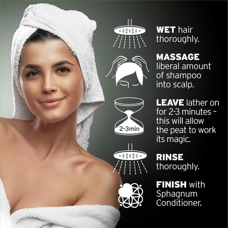 Sphagnum Botanicals Hair Growth Shampoo for Men - Natural Peat and Tea Tree Oil solution for Stronger Hair. SLS and Paraben Free. 8.45 fl. oz - Image 5