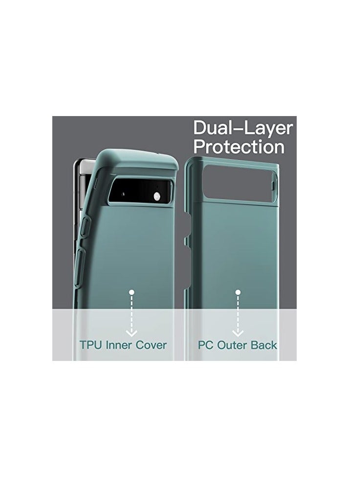 جي تيك حافظة JETech لهاتف Google Pixel 6a مقاس 6.1 بوصة 2022، غطاء هاتف مقاوم للصدمات بطبقة مزدوجة (أخضر) - Image 2