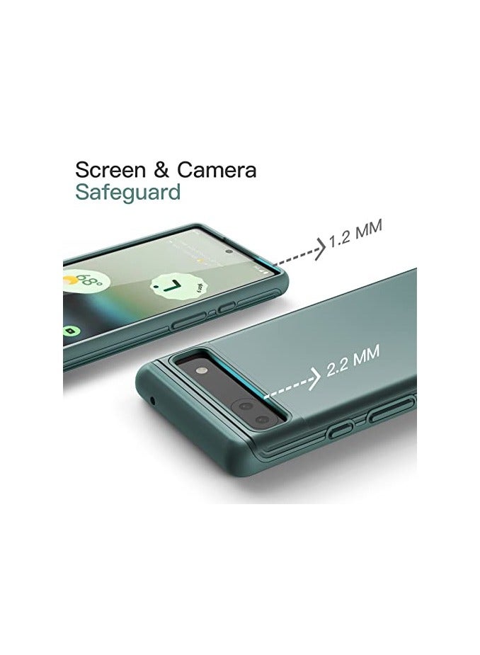 جي تيك حافظة JETech لهاتف Google Pixel 6a مقاس 6.1 بوصة 2022، غطاء هاتف مقاوم للصدمات بطبقة مزدوجة (أخضر) - Image 4